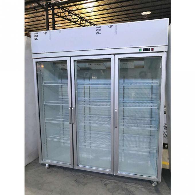 CE 600W ตู้เย็นประตูกระจกสองชั้นเชิงพาณิชย์ 0
