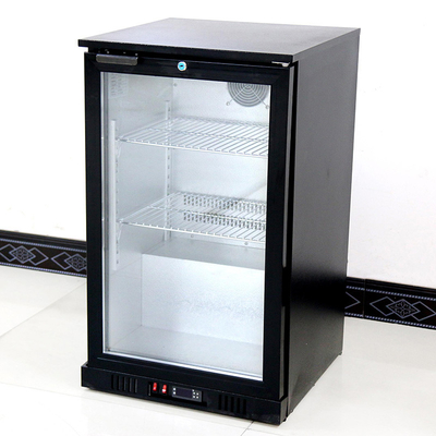 โรงแรม 108L แฟนเย็นแสดงออกเบียร์บาร์ตู้เย็นแก้ว Hinge Door หลังบาร์ Coolers