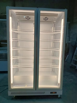 เครื่องทําความเย็นประตูกระจกพาณิชย์ขนาด 1000 ลิตร พร้อมสารเย็น R290