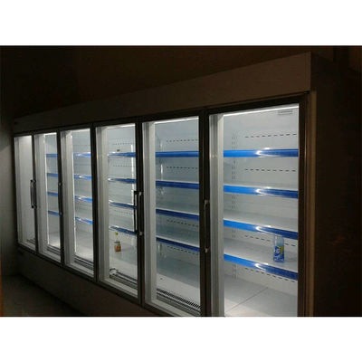ตู้แช่เครื่องดื่มแก้ว Multideck 380V 1600L สำหรับซุปเปอร์มาร์เก็ต