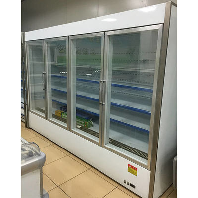 ตู้แช่เครื่องดื่มแก้ว Multideck 380V 1600L สำหรับซุปเปอร์มาร์เก็ต