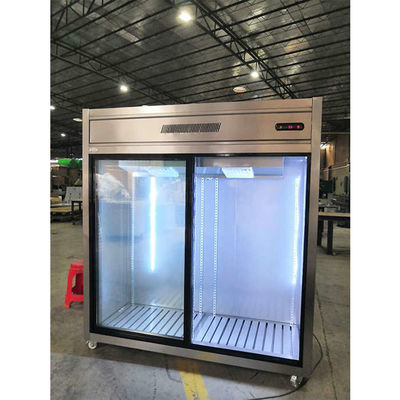 ประตูกระจกบานเลื่อน 900W 1300L ตู้เย็นเชิงพาณิชย์