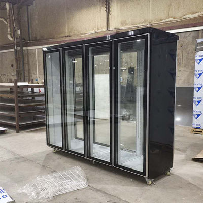 2500L Reach In Cooler ตู้เย็น 4 ประตูสำหรับร้านสะดวกซื้อ