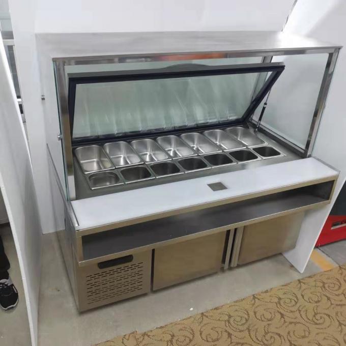 CE R134A ตู้แช่ตู้เย็นเชิงพาณิชย์ 400W สารทำความเย็น 0